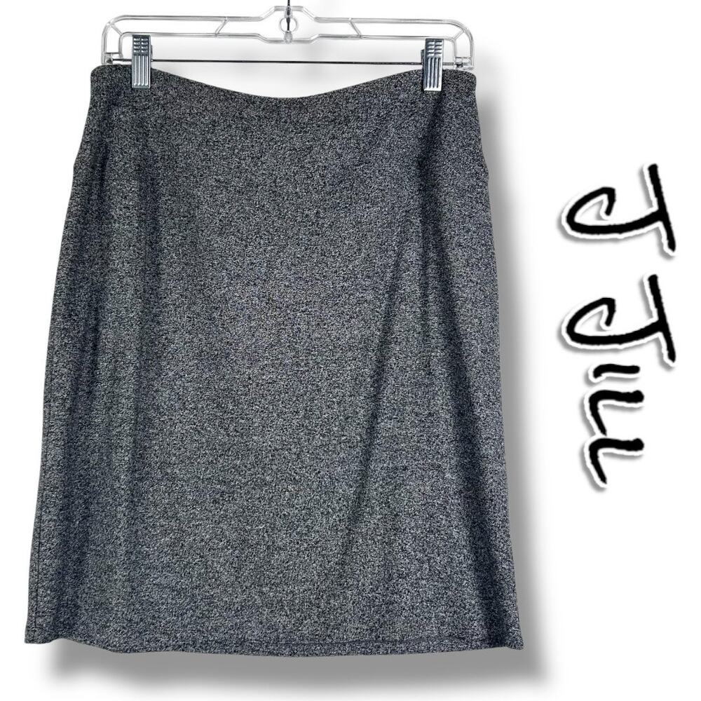 J Jill Wearever Smooth Fit Pencil Skirt Gray Marled Wrinkle Resistant Size S